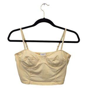 Talula Pastel Yellow Bustier Style Crop Top